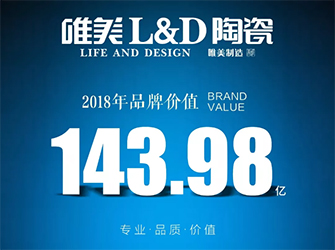 品牌價值143.98億！唯美L&D陶瓷再創新高位列建陶榜前十
